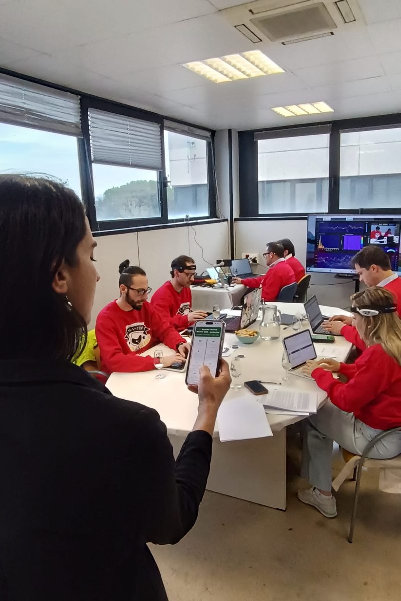Sesión de evaluación sensorial con registro de datos en tiempo real